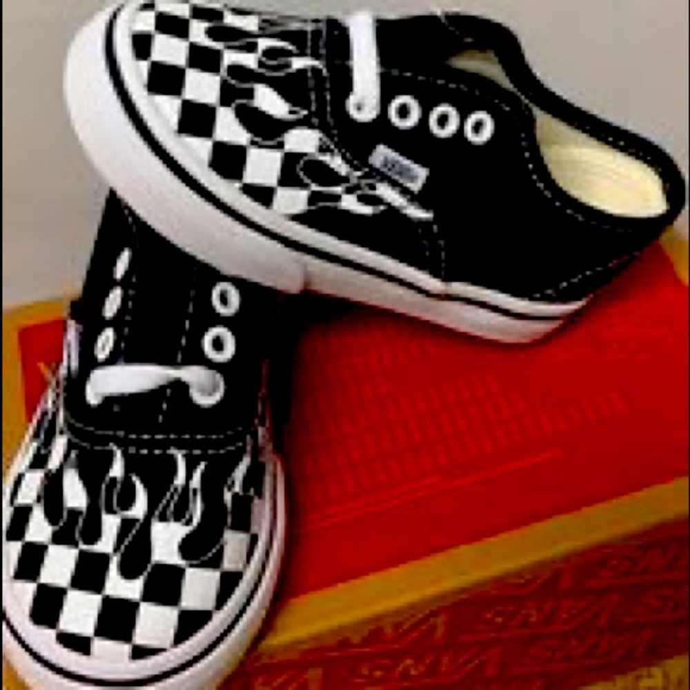 Toddler checkers flames vans